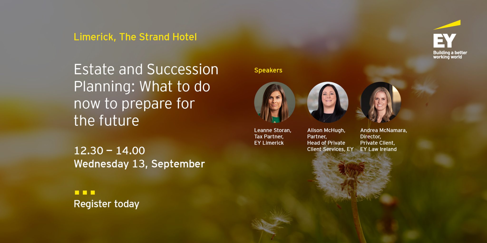 EY Tax and Law event on Estate & Succession Planning Ennis Chamber of